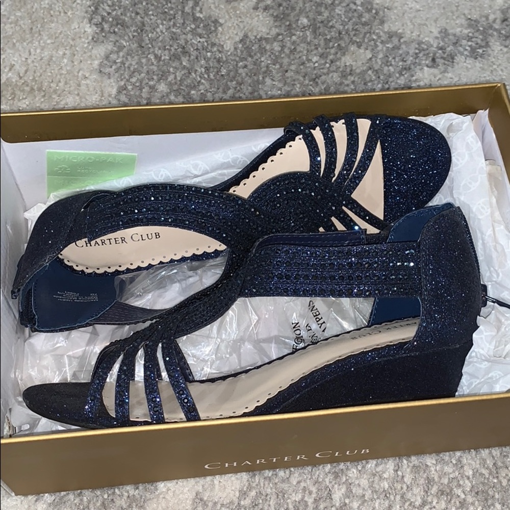 Charter Club Ginifurf Wedge Sandals